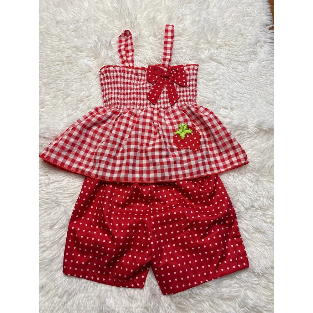 Shein Toddler Girls 4-Piece Outfit Bundle Dress,Romper,Shorts,Leggings Size 2-3Y